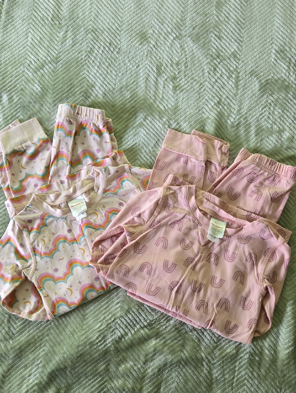 Hanna Anderssen Rainbow & Pink Matching Pajama Sets Bundle Of 2